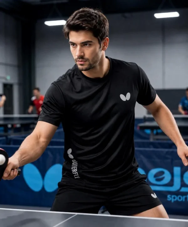 Butterfly black model 2 Butterfly Black Tshirt for Men