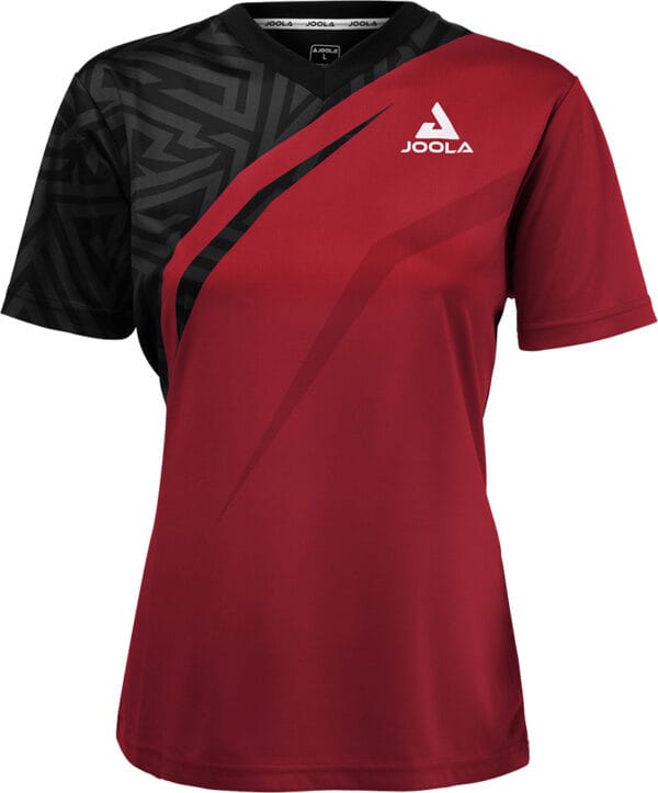 Joola Synergy Sportswear Tshirt for Women Red V neck