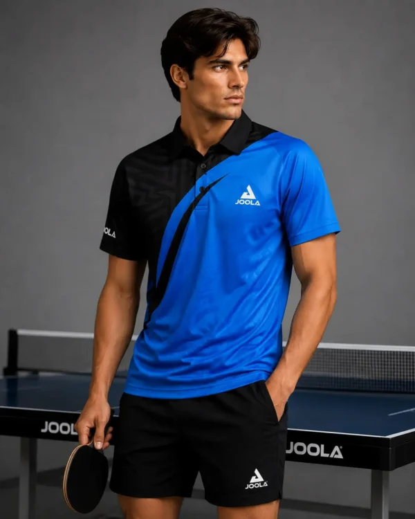 Joola Synergy blue model (3) JOOLA Synergy Polo Shirts Men Blue