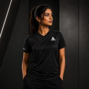 Joola Synergy Sportswear Tshirt for Women Gray V neck