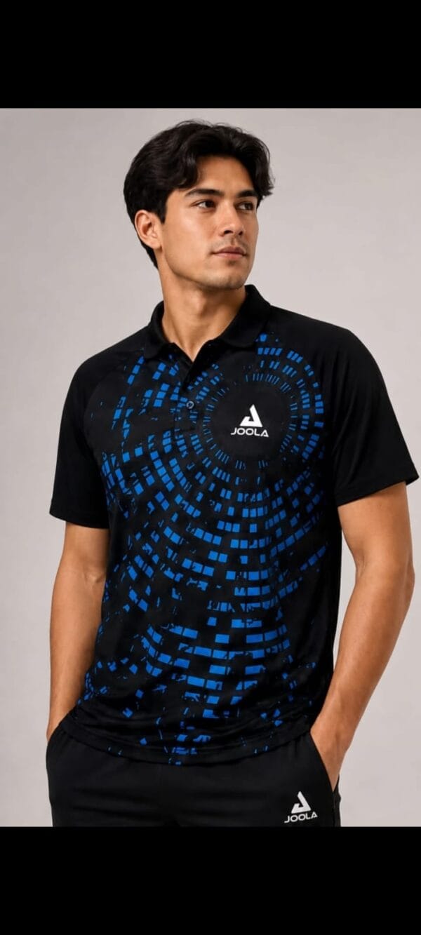 JOOLA Centrella polo blue - royal blue and black table tennis shirt for men Pakistan
