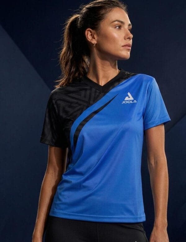 Joola Synergy blue ladies Joola Synergy Sportswear Tshirt for Women Blue V neck