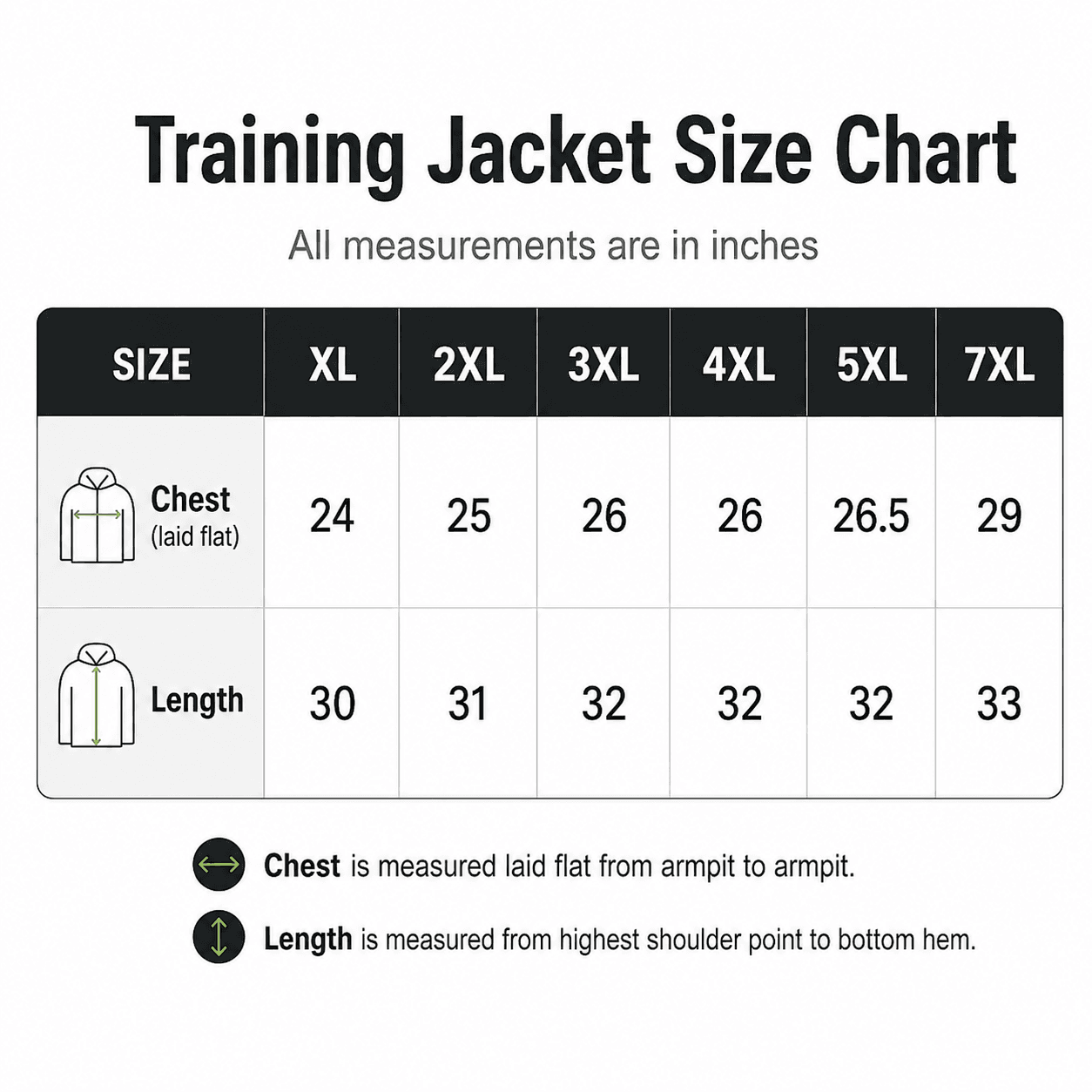 Size chart - Plus Size Hooded Training Jacket for Men, Navy and Red - Global Hub Pakistan
