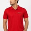 Tibhar dry fit red polo shirt worn by man Pakistan