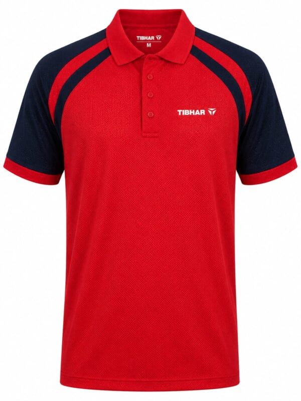 WhatsApp Image 2026-07-14 at 2.20.58 PM Tibhar Polo Shirt for Men — Dry Fit Sports — Red and Navy