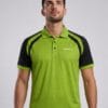 Tibhar Polo Shirt for Men — Dry Fit Sports — Green and Black