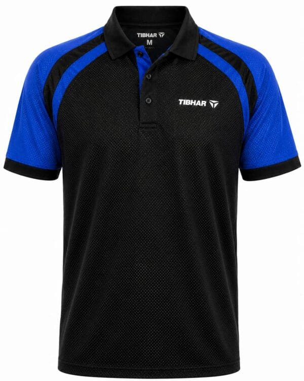 Tibhar Cotton Polo Shirt Black & Blue