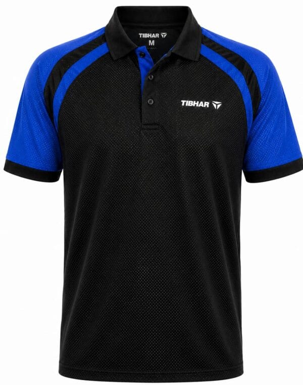 WhatsApp Image 2026-07-16 at 12.45.26 PM (1) Tibhar Polo Shirt for Men — Dry Fit Sports — Black and Blue