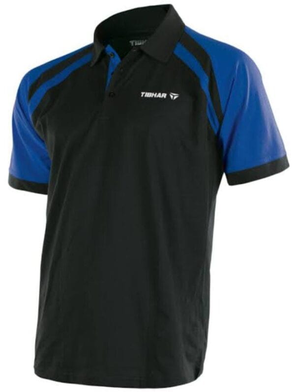 Tibhar Cotton Polo Shirt Black & Blue