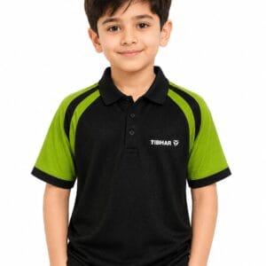 WhatsApp Image 2026-07-21 at 11.38.25 PM (1) Tibhar Polo Shirt-Kids-Dry Fit Sportswear Black & Green
