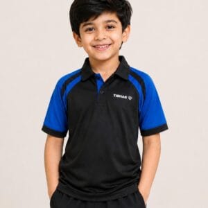 Tibhar Black & Blue Polo Kids Tibhar Kids Polo Shirt – Black & Blue Sports Polo For Kids