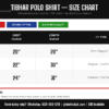 tibhar_size_chart Tibhar Polo Shirt for Men — Dry Fit Sports — Red and Navy
