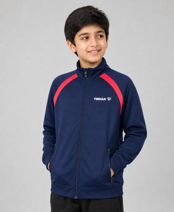 Kids Zip up Jacket in Navy and Red Kids Zip up Jacket in Navy and Red