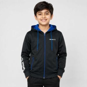 Kids hooded jacket Black and Blue