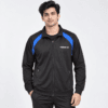 Black and Blue Training Jacket Plus size training jacket in navy with red raglan shoulder panel, full zip front