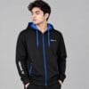 Tibhar Black & Blue Hooded Training Jacket