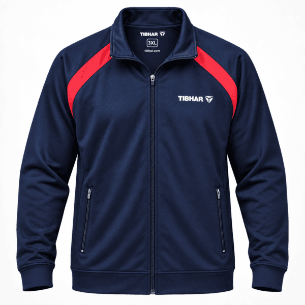 Navy and Red Training Jacket Plus Size Training Jacket for Men, Full Zip Raglan, 3XL and 4XL