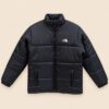 Black Puffer Jacket for Men and Women, Stand Collar