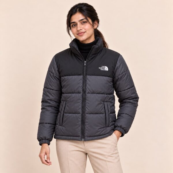 Gray Puffer Jacket women