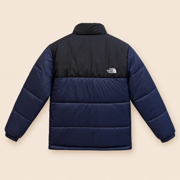 Navy Puffer Jacket for Men and Women, Black Yoke
