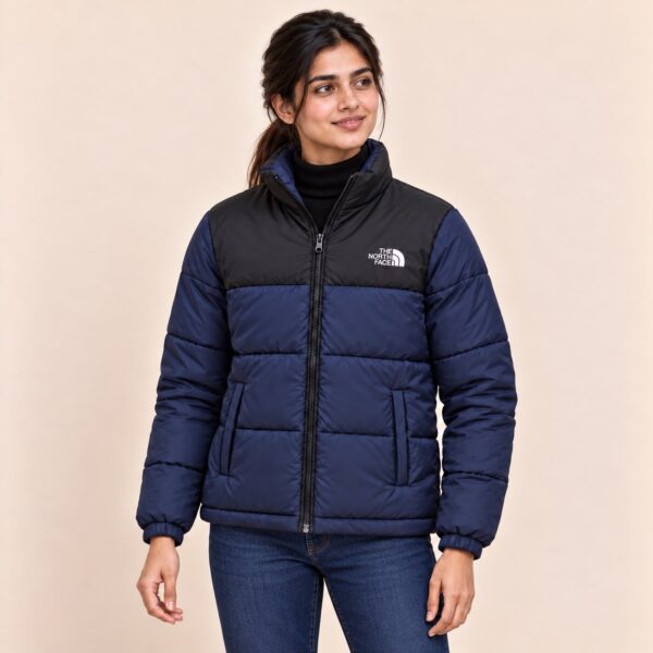 Navy Puffer Jacket women