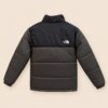 Olive Puffer Jacket for Men and Women, Black Yoke