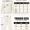 Sportlux Plus hoodie co-ord set size chart, hoodie chest, length and shoulder and trouser length and waist in inches
